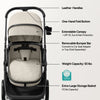 Wiz 2-In-1 Baby Stroller with Bassinet Mode, Reversible Seat and Large Canopy, Khaki, 22.3LB, Unisex