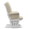 Tuscany Infant Nursery Glider & Ottoman White with Beige
