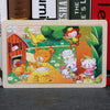 80PCS Wooden Educational Toys Educational Development Baby Kids Training Toys Children Animal Puzzle