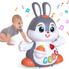 Easter Bunny Baby Toys 6 to 12 Months Infant Tummy Time Toys with Light & Sound, Musical Crawling Toys for Babies 3 4 5 6 7 8 9 10 11 12 Months Easter Basket Stuffers =, 1St Birthday Gifts