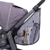Side Sling Cargo Net - Stroller Organizer Accessory, Mesh Storage Bag, Universal Fit - Black
