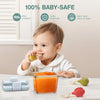 Glass Baby Food Storage Containers, 12 Pack 5Oz Small Glass Jars with Graduated Scale, Baby Food Storage Jars with Snap Locking Lids, Food Containers Friendly in Microwave, Oven, Freezer, Dishwasher