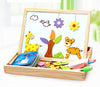 Wooden Magnetic Puzzle Toys Children 3D Puzzle Box Figure Animals Circus Writing Drawing Board Learning Education Toys for Kids