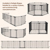 Pet Gates,  Dog Playpen 8Panel 198" Extra Wide 30" Tall Fireplace Fence Playard, Black