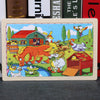 80PCS Wooden Educational Toys Educational Development Baby Kids Training Toys Children Animal Puzzle
