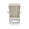 Tuscany Infant Nursery Glider & Ottoman White with Beige