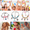 91 Pcs Charms Bracelets Making Kit Including Snake Chains, DIY Gift for Kids, Jewelry Making Supplies for Arts and Crafts for Teen Girls Ages 6-12