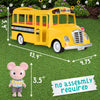 Sunshine School Bus – Vehicle Toy with Lights & Sounds, Opening Doors, and Mouse Figure – Pretend Play Dolls for Kids Ages 3+